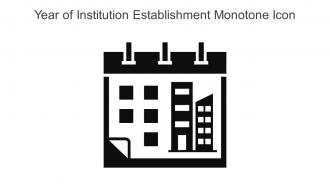 Year Of Institution Establishment Monotone Icon In Powerpoint Pptx Png And Editable Eps Format