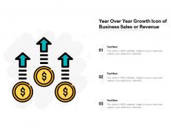 Year over year growth icon of business sales or revenue