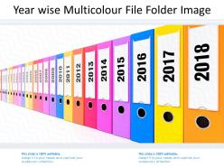 Year wise multicolour file folder image