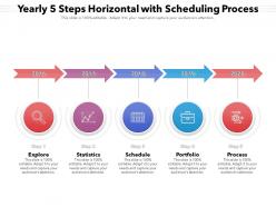 Yearly 5 Steps Horizontal With Scheduling Process