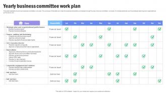 Yearly Business Committee Work Plan