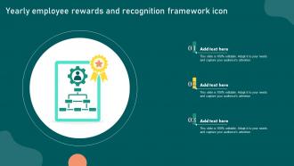 Yearly Employee Rewards And Recognition Framework Icon