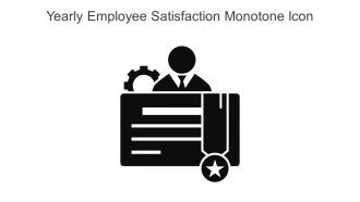 Yearly Employee Satisfaction Monotone Icon In Powerpoint Pptx Png And Editable Eps Format