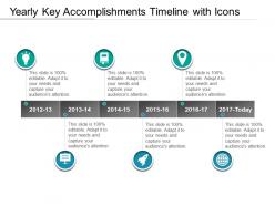 Yearly Key Accomplishments Timeline With Icons