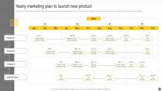 Yearly Marketing Plan To Launch New Product