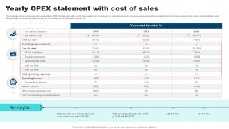 Yearly OPEX Statement With Cost Of Sales