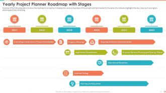 Yearly Project Planner Roadmap With Stages Project Management Bundle
