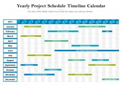 Yearly project schedule timeline calendar
