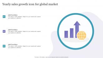 Yearly Sales Growth Icon For Global Market