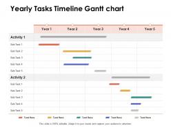 Yearly Tasks Timeline Gantt Chart Ppt Powerpoint Presentation Outline Influencers