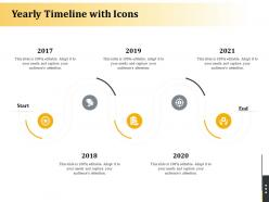 Yearly timeline with icons retirement benefits