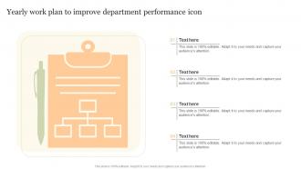 Yearly Work Plan To Improve Department Performance Icon