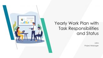 Yearly Work Plan With Task Responsibilities And Status PPT Designs AT Yearly Work Plan With Task Responsibilities And Status PPT Designs AT
