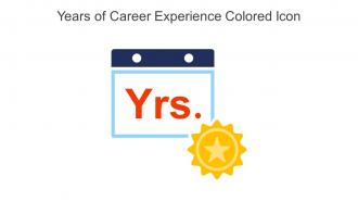 Years Of Career Experience Colored Icon In Powerpoint Pptx Png And Editable Eps Format