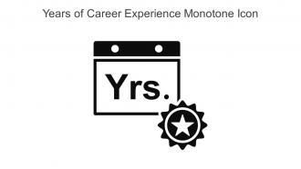 Years Of Career Experience Monotone Icon In Powerpoint Pptx Png And Editable Eps Format