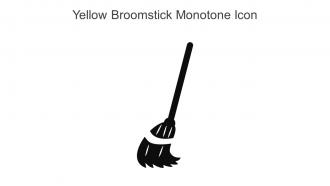 Yellow Broomstick Monotone Icon In Powerpoint Pptx Png And Editable Eps Format
