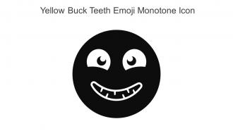 Yellow Buck Teeth Emoji Monotone Icon In Powerpoint Pptx Png And Editable Eps Format