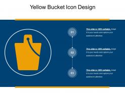 Yellow bucket icon design