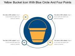 Yellow bucket icon with blue circle and four points