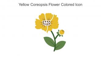 Yellow Coreopsis Flower Colored Icon In Powerpoint Pptx Png And Editable Eps Format