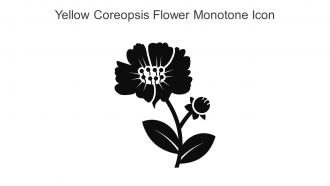 Yellow Coreopsis Flower Monotone Icon In Powerpoint Pptx Png And Editable Eps Format