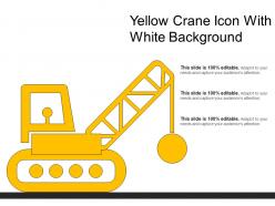 Yellow crane icon with white background
