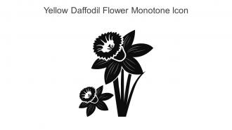 Yellow Daffodil Flower Monotone Icon In Powerpoint Pptx Png And Editable Eps Format