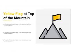 Yellow flag at top of the mountain