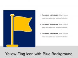 Yellow flag icon with blue background