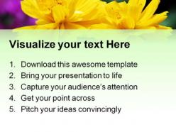 Yellow flowers nature powerpoint templates and powerpoint backgrounds 0211