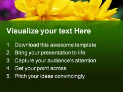 Yellow flowers nature powerpoint templates and powerpoint backgrounds 0211
