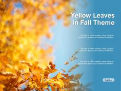 Yellow leaves in fall theme