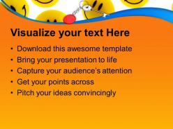 Yellow smileys with key chain powerpoint templates ppt themes and graphics 0213