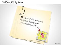 Yellow sticky note with quotes 0214