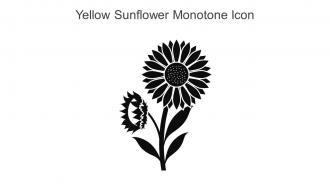 Yellow Sunflower Monotone Icon In Powerpoint Pptx Png And Editable Eps Format