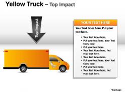 Yellow truck side view powerpoint presentation slides
