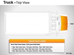 Yellow truck top view powerpoint presentation slides
