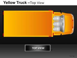 Yellow truck top view powerpoint presentation slides db