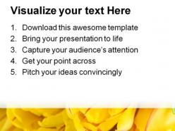 Yellow tulips beauty powerpoint templates and powerpoint backgrounds 0211