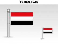 Yemen country powerpoint flags