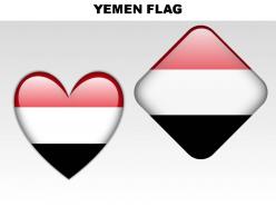 Yemen country powerpoint flags