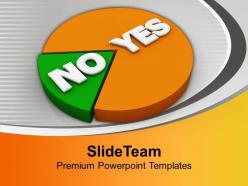 Yes And No Pie Marketing Powerpoint Templates Ppt Backgrounds For Slides 0113