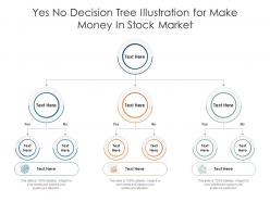Yes no decision tree illustration for make money in stock market infographic template