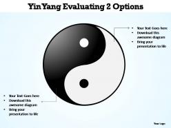 ying yang evaluating 2 options editable powerpoint templates