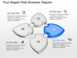 Ym four staged petal business diagram powerpoint template