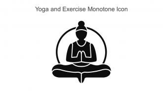 Yoga And Exercise Monotone Icon In Powerpoint Pptx Png And Editable Eps Format