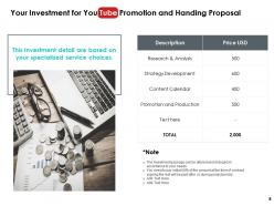 You tube promotion and handing proposal powerpoint presentation slides