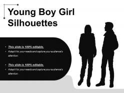 Young boy girl silhouette powerpoint templates