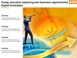 Young Executive Exploring New Business Opportunities Digital Illustration