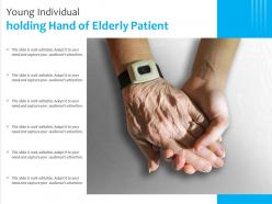 Young individual holding hand of elderly patient